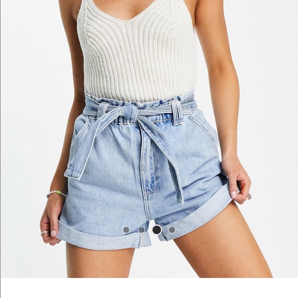 ASOS Pants - ASOS paper bag high waist shorts size XS